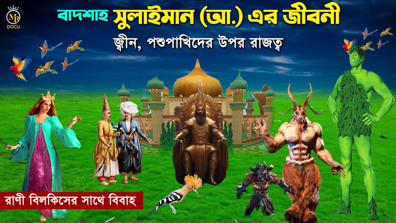 হযরত সুলাইমান (আ.) এর বিস্ময়কর জীবনী - জ্বীন ও পশুপাখিদের উপর রাজত্ব Hazrat Sulaiman Nobi
