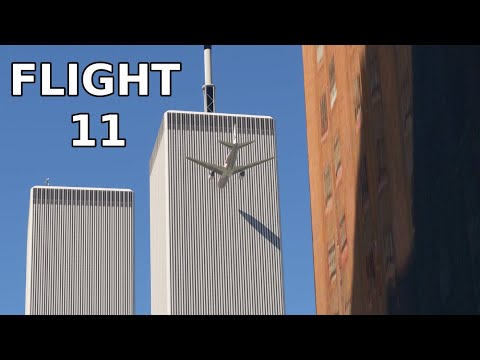 9/11 - American Airlines flight 11 crash animation | Microsoft Flight Simulator 2020 (MSFS)