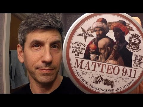 Abbate Y La Mantia "Matteo 9:11" shave soap -  Gillette English Flat Bottom Tech