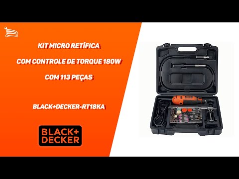 Kit Micro Retífica com Controle de Torque 180W  com 113 Peças - Video