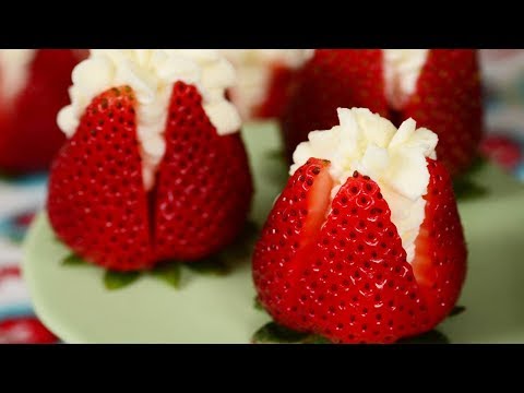 Cream Filled Strawberries Recipe Demonstration - Joyofbaking.com