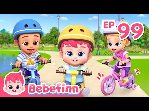 Ride a Bike! 🚲 | EP99 | Outdoor Play and Learning | Bebefinn Nursery Rhymes
