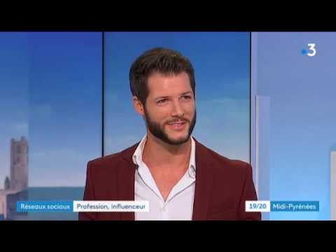 Passage au JT 19/20 France 3 Influenceur Instagram Clément Lazuech