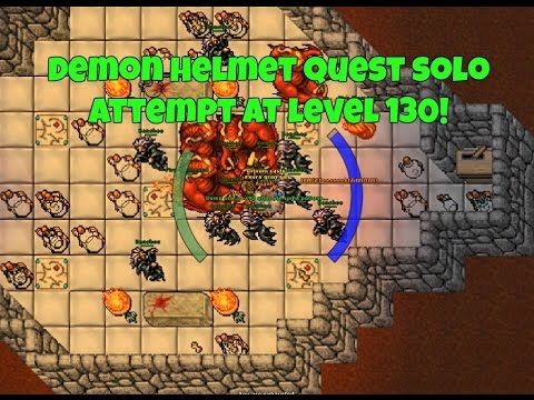 Demon Helmet Quest Solo Attempt at Level 130! - Tibia