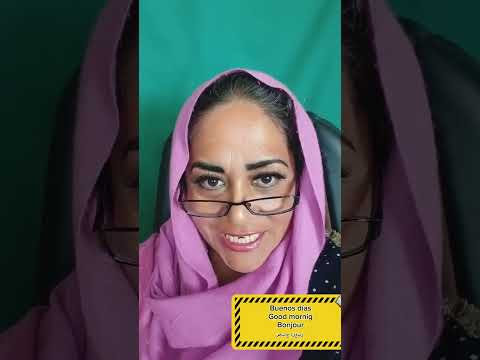 Saludo en 4 idiomas, fácil. #español #ingles #frances #arabe