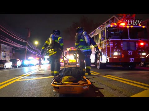 [ Bronx 2nd Alarm on Arrival Box 3853 ] Fire on the 2nd & 3rd Floors of a 6 Story, 14 Cops Hurt