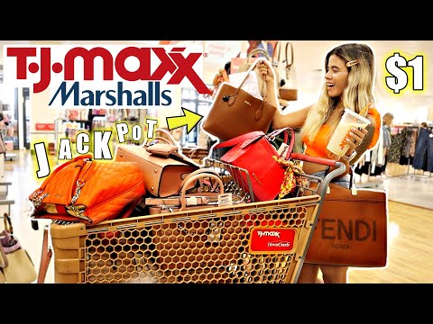 HUGE LUXURY SHOPPING SPREE AT TJMAXX! Gucci, Valentino, & LV JACKPOT!