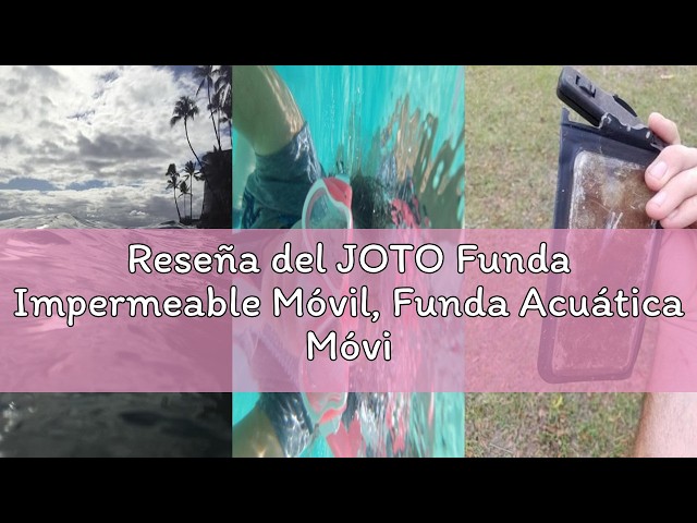 Vídeo relacionado con JOTO Funda Impermeable Móvil, Funda Acuática Móvil IPX8 con Cuerda Ajustable para 17/16/15/14/13/12 Air/Mini/Pro/Pro MAX/11/XS/XR/8 Plus/7 Plus, Galaxy S20+/S10e, Huawei, Móviles hasta 7" - Negro