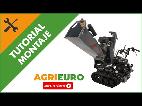 Montaje Biotrituradora de gasolina con base de orugas Wortex Tiger D420/120L