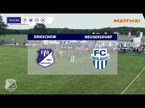 5. Spieltag Oberliga Süd 2022/23 VfB 1921 Krieschow - FC Oberlausitz Neugersdorf // Endstand 2:0