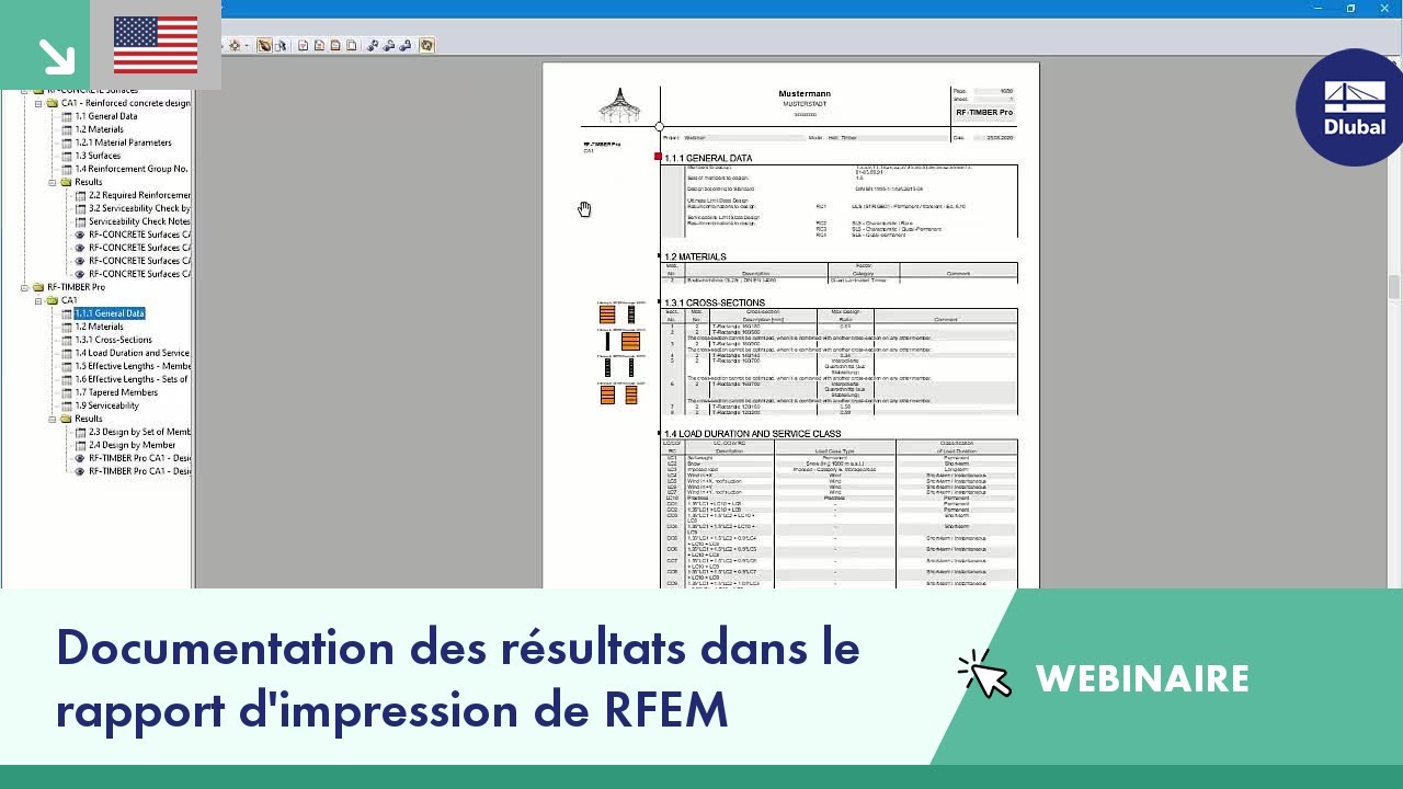 Documentation des résultats dans le rapport d'impression de RFEM