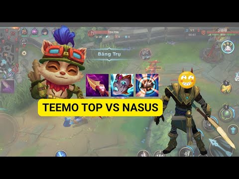 Wild Rift: Teemo Top vs Nasus - Build, Combos - Nashor's Tooth MAX AP TEEMO