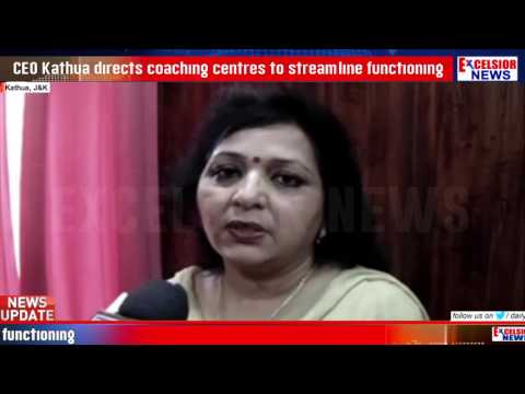 CEO Kathua directs coaching centres to streamline functioning