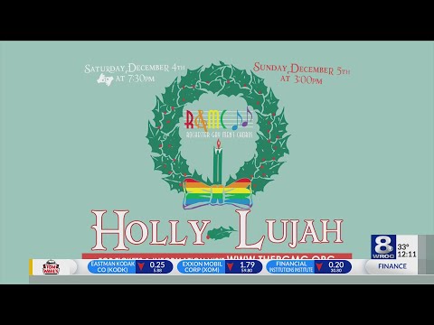 The Rochester Gay Men's Chorus proclaims "Holly Lujah"