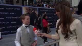 Bryant Prince (Young Kyle Reese) at the Terminator Genisys Premiere video