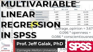 Multivariable Linear Regression in SPSS (SPSS Tutorial Video #26)