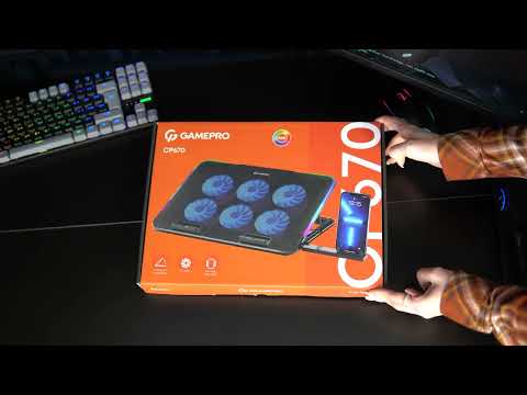 Підставка для ноутбука GAMEPRO CP670 з охолодженням, Чорний Підставка для ноутбука GAMEPRO CP670 з охолодженням, Чорний