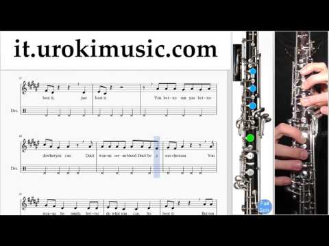 Lezioni di Oboe Michael Jackson - Beat It Tutorial Spartito Parte#2 um-i276