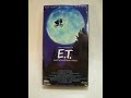 Opening And Closing To E T The Extra Terrestrial VHS 1988