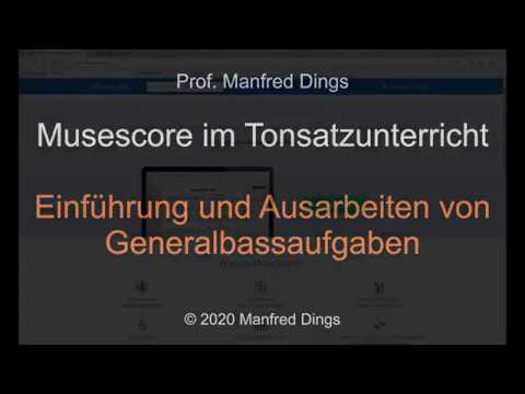 MuseScore in music theory lessons: Introduction and figured bass