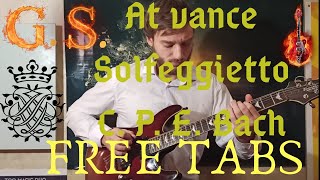 Solfeggietto (At Vance/C.P.E.Bach)  Guitar cover and lesson |FREE TABS| •Бесплатные табы•