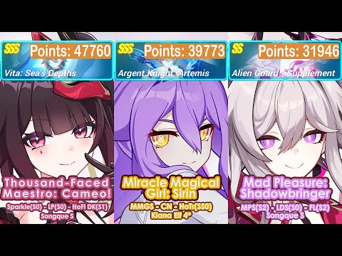 Honkai Impact 3rd: Ex-Memorial Arena Ver 7.9 W4 | Vita(SSS), AKA(SSS), Alien | Sparkle, MMGS, MPS