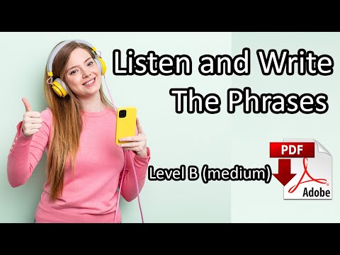 Spelling Bee Practice + pdf - Listen the letters and find the words - level B/C -  practice letters