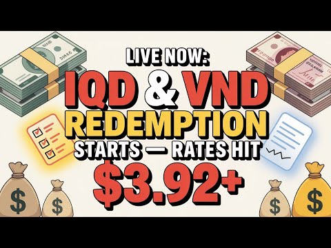🚨 LIVE NOW: IQD & VND Redemption Starts – Rates Hit $3.92+⁉️ Dinar Holders Cashing In 💥