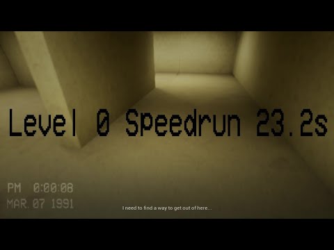 Level 0 Speedrun 23.2s - Escape the Backrooms Update 1