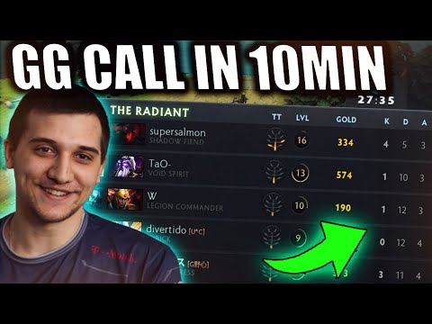 Old Arteezy would give up This Game within 10 minutes