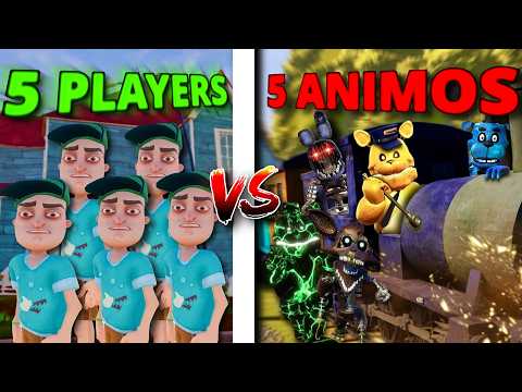 We Went Up Against 5 Animatronics ON A TRAIN In Hello Neighbor...