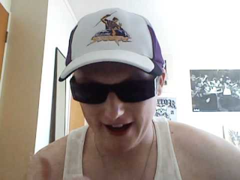 Melbourne Storm fan gives team a spray