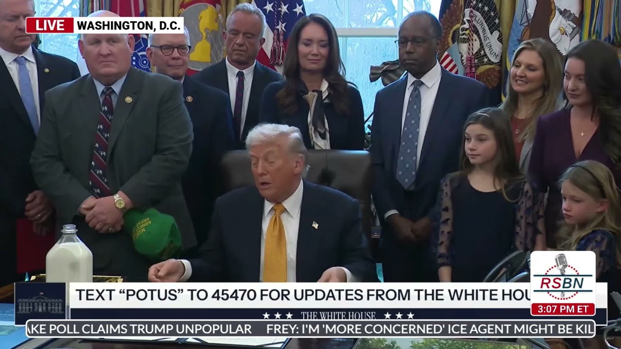 WATCH: President Trump Brings Back Whole and 2% Milk to Schools - 01/14/26