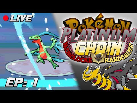 Pokemon Platinum Chain Monolocke Randomizer LIVE w/ Astroid - Ep 1 "Randomized or Nahhhh?"