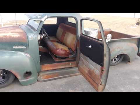 Bagged rat rod chopped 1950 chevy pickup truck air