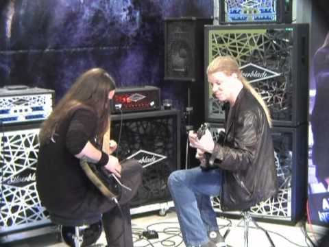 Attila Voros & Jeff Loomis guitar solo duel | Silverblade booth