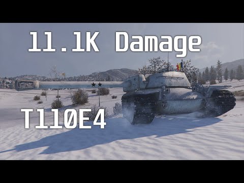 Wot Console - 11.1k Damage - T110E4 - Malinovka - New Record
