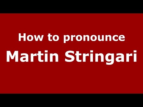 How to pronounce Martin Stringari (Argentine Spanish/Argentina) - PronounceNames.com