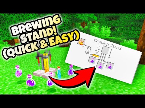 How to Make a Brewing Stand and Potions 1.16 (SUPER QUICK MINECRAFT TUTORIALS)