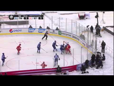 van Riemsdyk Goal - Leafs 1 vs Red Wings 1 - Jan 1st 2014 (HD)