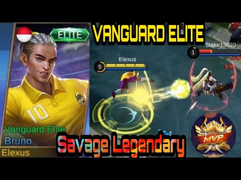 Bruno Double Kills - MvP - Bruno New Skin Vanguard elite - Top Marksman in Mobile Legends