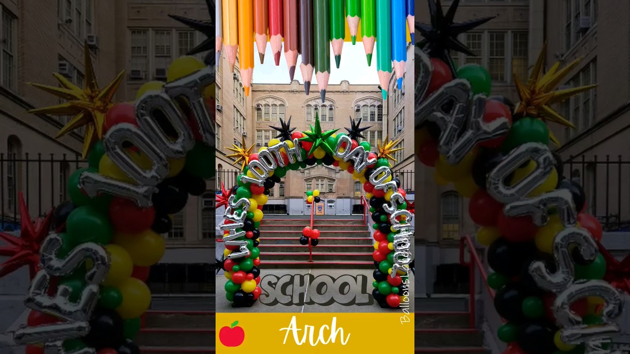 School balloons Arch | Back to School | Graduation | Juneteenth | Sports Event | Foil Star & Latex