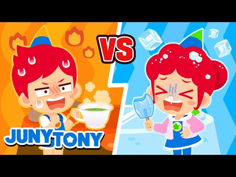 Desafío Frío vs. Caliente | ¿Qué Prefieres? | Canciones Infantiles | JunyTony en español