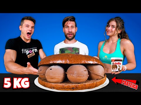 I eat 5 KG of “NUTELLA” ICE CREAM with GIANT PANGOCCIOLO! Cooked by @2foodfitlovers