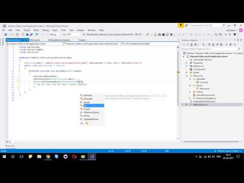 Xamarin android hello world tutorial