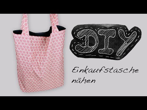 Nähanleitung Einkaufstasche Beuteltasche Tasche Beutel selber nähen DIY Schnittmuster kostenlos
