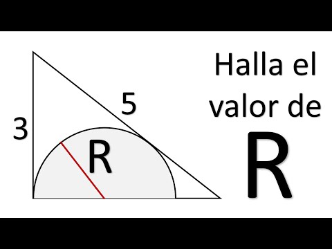 HALLA EL RADIO DE LA SEMICIRCUNFENRENCIA. Geometría Básica