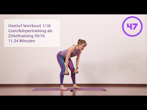 1/10 Hantelworkout - Dumbbell Fullbody-Workout - Zirkeltraining für Homeworkout - Ganzkörpertraining