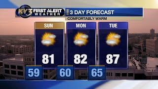 FIRST ALERT WEATHER: Beautiful & comfortably warm Sunday lined up