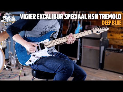 No Talking...Just Tones | Vigier Excalibur Speciaal HSH Tremolo - Deep Blue Maple